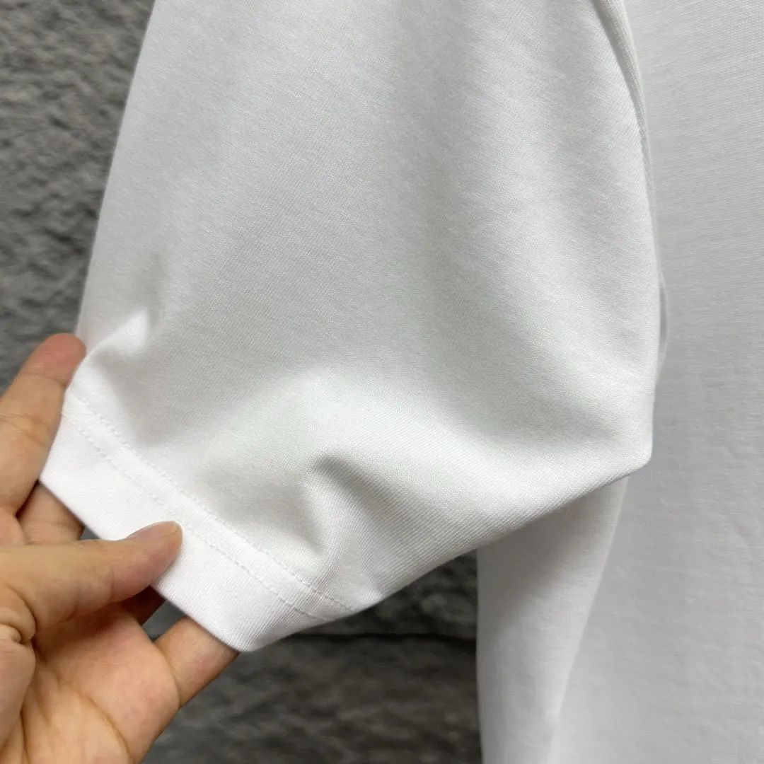 🅿️180 Polo* Ralph Lauren 2025 spring and summer new style Classic pony embroidery Customized double yarn plain cotton fabric Short-sleeved T-shirt Uniform for men and women Color: black white light pink light blue Size: S (90-130 pounds) M (120-150 pounds) L (140-165 pounds) XL (160-180 pounds) XXL (180-210 pounds)